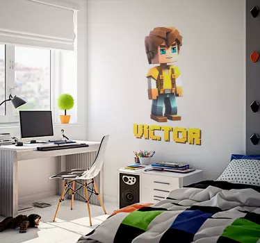 block kid video game decal - TenStickers