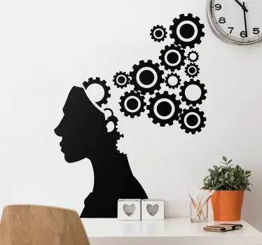 Brain gears Wall Stickers for office room - TenStickers
