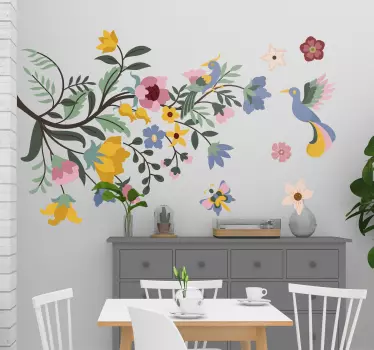 Bright spring flower floral wall decal - TenStickers