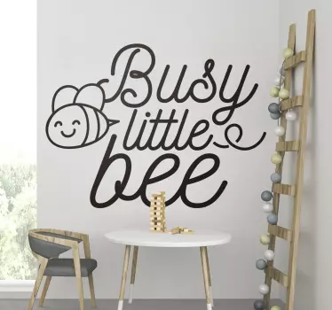 Busy little bee insect wall sticker - TenStickers