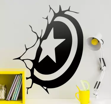Captain America shield superhero decal - TenStickers