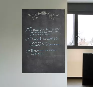 Chalkboard Menu Sticker - TenStickers