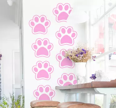 Chow chow paw print  pet decals - TenStickers