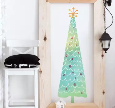 Christmas tree wall sticker - TenStickers
