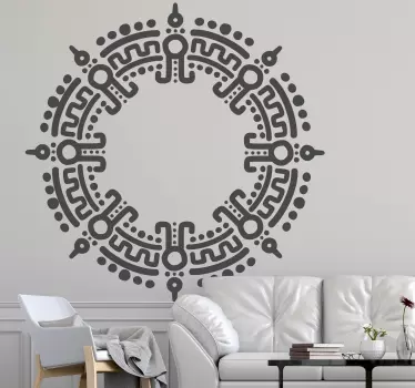 Circular Slovakia folk  floral wall decal - TenStickers