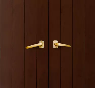Classic Wooden door sticker - TenStickers