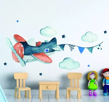 Clouds and air wall decal - TenStickers