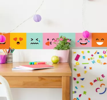 Color emojis border sticker - TenStickers