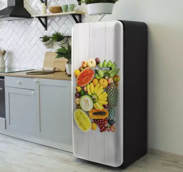 Colorful agriculture fridge wrap - TenStickers
