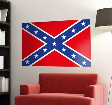 Confederate flag wall decal - TenStickers