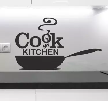 Cook in my kitchen cutlery sticker - TenStickers
