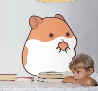 Cute Hamster Anime pet decals - TenStickers