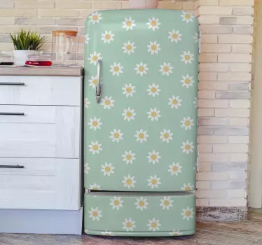 Daisy flower fridge wrap - TenStickers