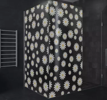 Daisy shower door sticker - TenStickers