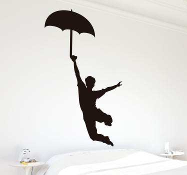 Dancer umbrella dance decal - TenStickers