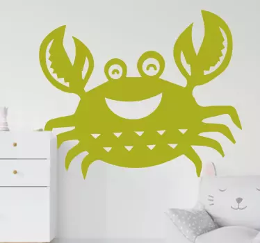 Detailed crab fish  decal - TenStickers