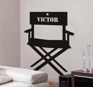 Director's Chair Customisable Sticker - TenStickers