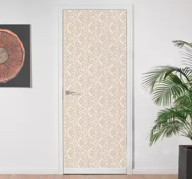 Door sticker with elegant decorative design - TenStickers