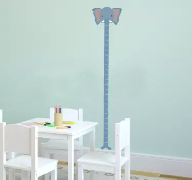 Elephant Height Chart Children's Sticker - TenStickers