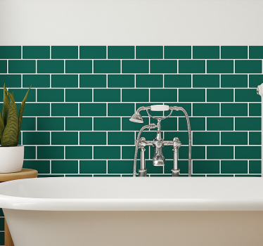 Emerald green wall decal for bathroom - TenStickers