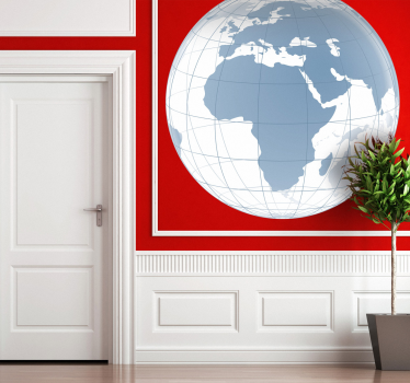 Europe and Africa Transparent Sticker - TenStickers
