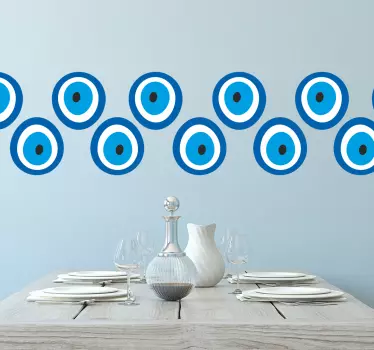 Evil eye talisman border sticker - TenStickers
