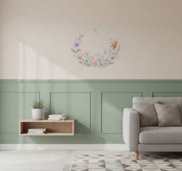 Fairy garden floral wall decal - TenStickers
