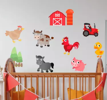 Farm animals decal - TenStickers