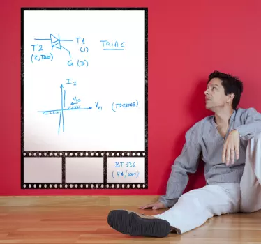 Film Frame Whiteboard Sticker - TenStickers