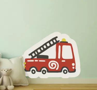 Fire Truck Design wall stickers for kids - TenStickers