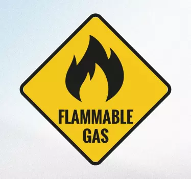 Flammable Gas Sticker - TenStickers