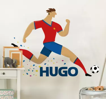 Footballer Customisable Wall Sticker - TenStickers