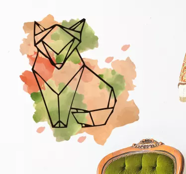 fox and spots Abstract decal - TenStickers