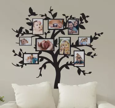 Frames family tree tree wall decal - TenStickers