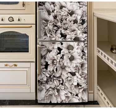 Fridge sticker elegant floral print - TenStickers