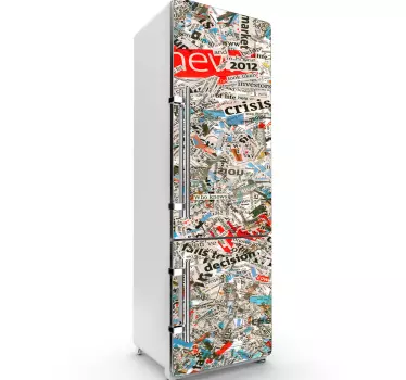 Fridge sticker news collage design - TenStickers