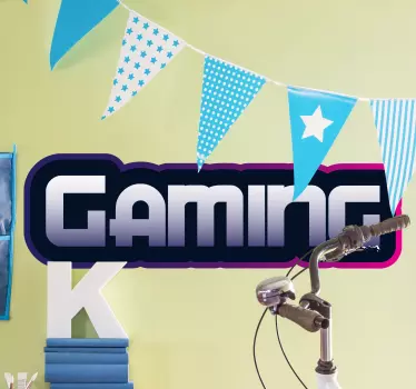 Gaming big font video game wall decal - TenStickers