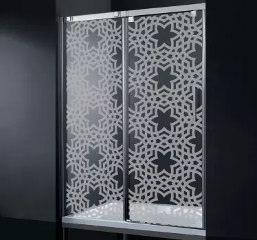 Geometric Pattern Shower Sticker - TenStickers