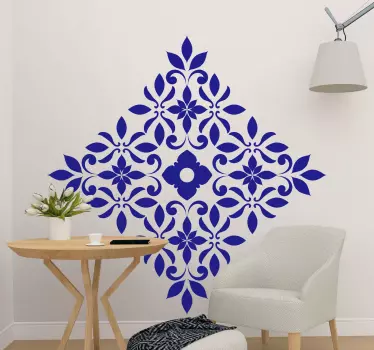 Geometric shape Slovak folk  floral wall decal - TenStickers