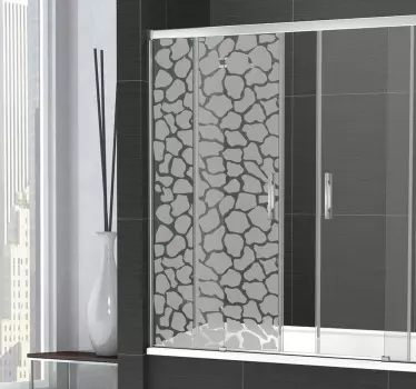 Giraffe Pattern Shower Sticker - TenStickers