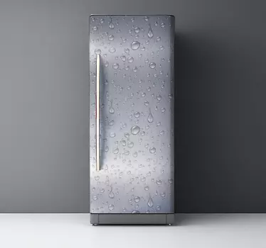 Gray vinyl Texture with Drops fridge sticker - TenStickers