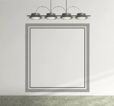 Greek Square Frame Sticker - TenStickers