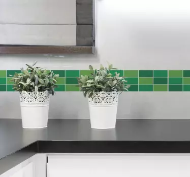 Green effect border sticker - TenStickers