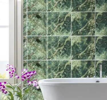 Green marble texture wall decal - TenStickers
