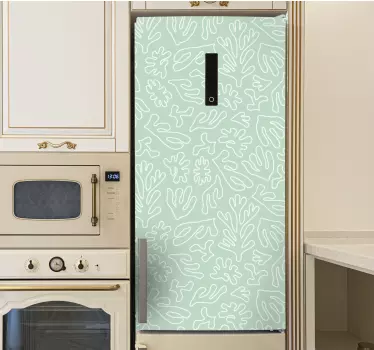 Green think seaweed fridge decals - TenStickers