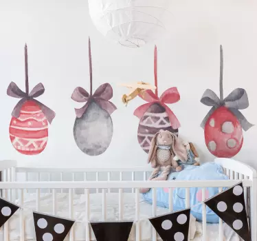 Hanging Easter eggs wall decal - TenStickers