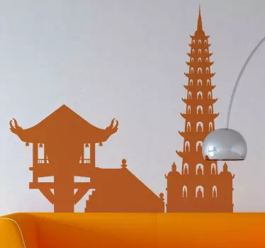 Hanoi Skyline Sticker - TenStickers