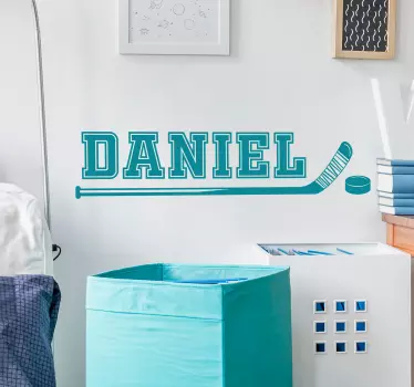 Hockey Stick Customisable Sticker - TenStickers