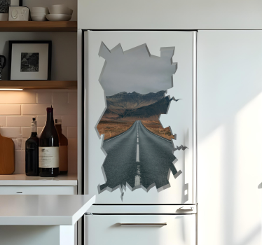 Huge hole fridge sticker - TenStickers