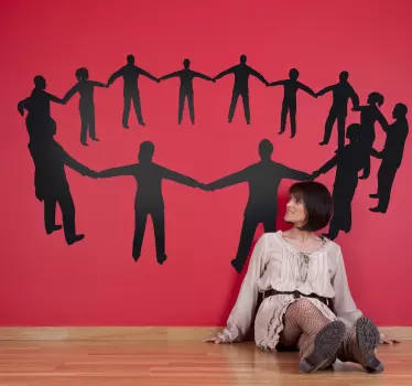 Human Circle Wall Sticker - TenStickers